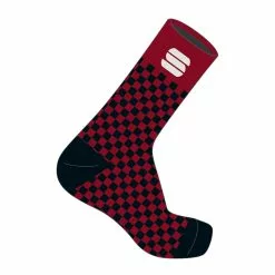 Sportful Checkmate Socken - Rot/Schwarz