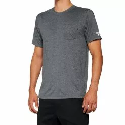 100% Mission Athletic T-Shirt - Heather Charcoal