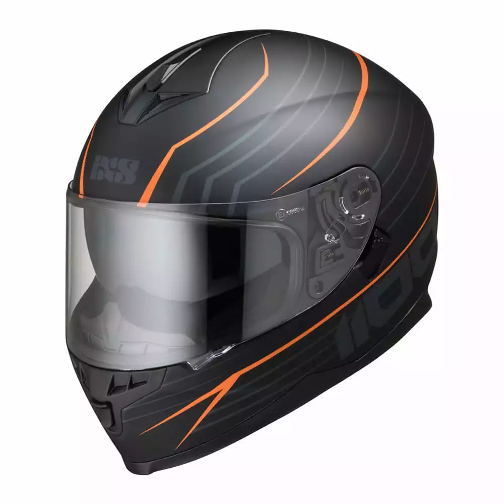 Integralhelm IXS1100 2.1 Schwarz-orange Matt 1 Integralhelm IXS1100 2.1 Schwarz-orange Matt